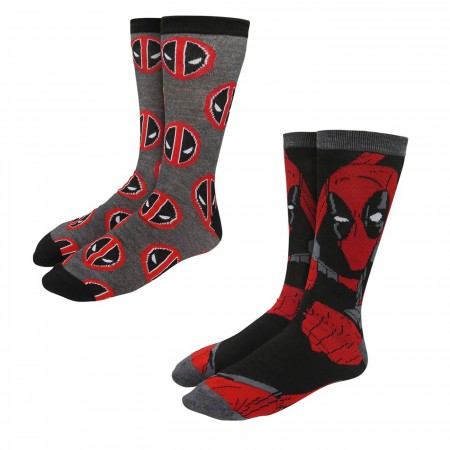 Deadpool Regenerating Degenerate Crew Sock 2-Pack