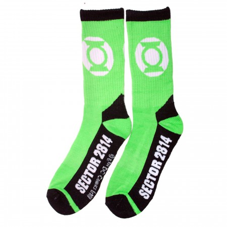 Green Lantern John Stewart Sector 2814 Athletic Socks