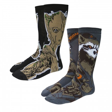 Infinity War GOTG Groot & Rocket Crew Socks 2-Pack