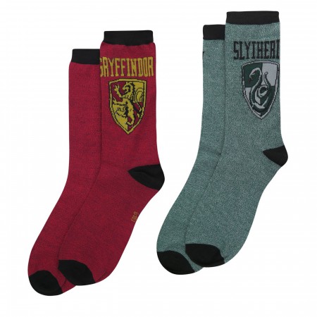 Harry Potter Gryffindor & Slytherin Crew Socks 2-Pack