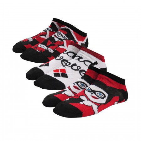 Harley Quinn Animated Women's Ankle Socks 3-Pack