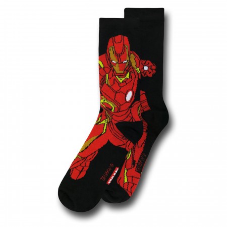 Iron Man Image and Symbol Socks 2-Pack