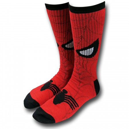 Spiderman Face Crew Socks