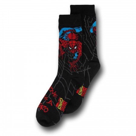 Spiderman Image and Grey Socks 2-Pack