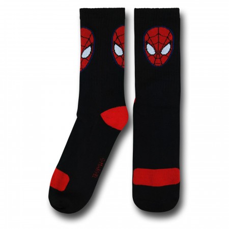 Spiderman Black Red and Blue Socks 2-Pack