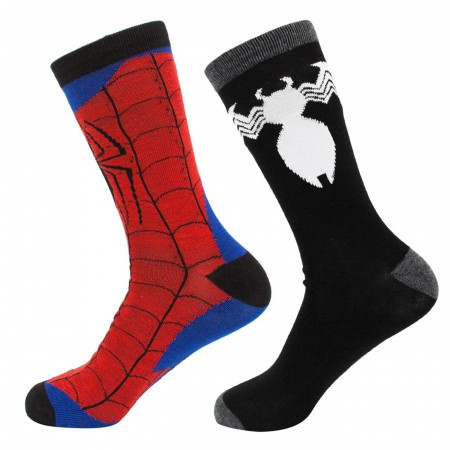 Spider-Man & Venom Crew Sock 2 Pack