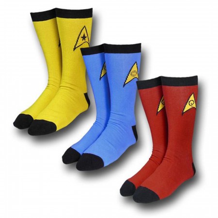 Star Trek Uniform Crew Socks 3 Pack
