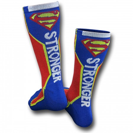 Superman Text Active Crew Socks