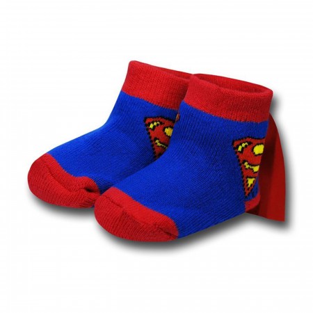 Superman Infant Socks with Cape