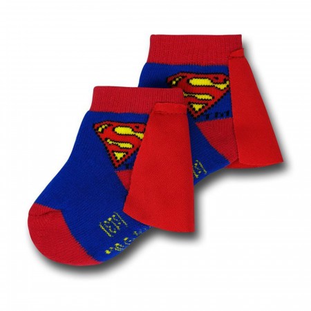 Superman Infant Socks with Cape