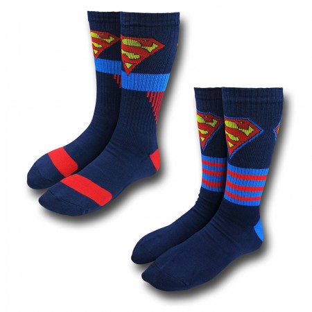 Superman Red and Blue Socks 2-Pack
