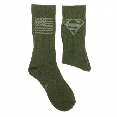 Superman Salute To Service Athletic Crew Socks