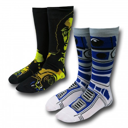 Star Wars R2-D2 & C3PO Droids Crew Sock 2-Pack