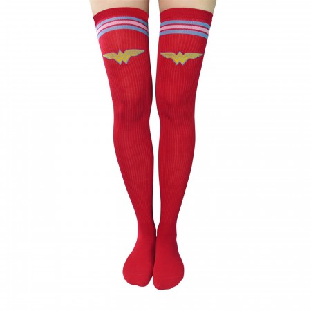 Wonder Woman Athletic Thigh High Socks