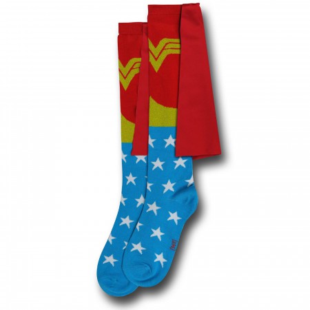 Wonder Woman Women's Knee-High Socks w/Capes