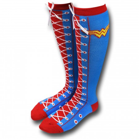 Wonder Woman Faux Lace-Up Socks