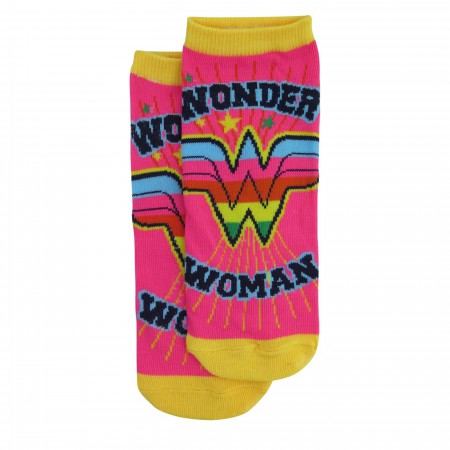 Wonder Woman Neon Women's Low Cut Sock 5-Pack