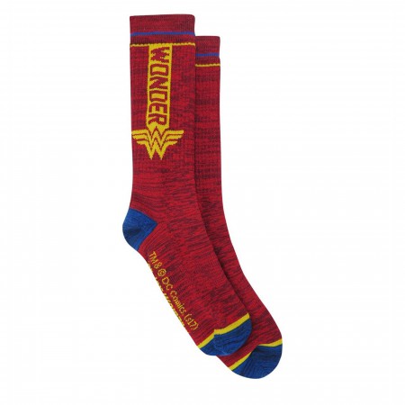 Wonder Woman Symbol & Text Women's Socks