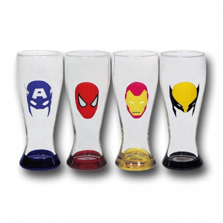 Marvel Minimal Mask Soda Glass Set of 4