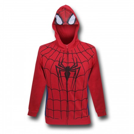 Spiderman Symbol Costume Kids Zipper Hoodie with Mask