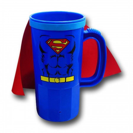 Superman Costume Caped Plastic Stein