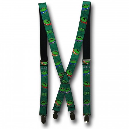 TMNT Heads Shell Pattern Suspenders
