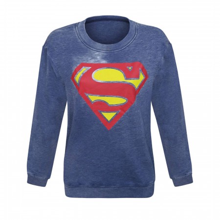 Superman Symbol Women's Heather Fade Sweatshirt