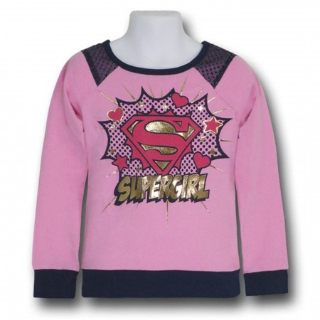 Supergirl Juvenile Unbrushed Fleece Sweatshirt