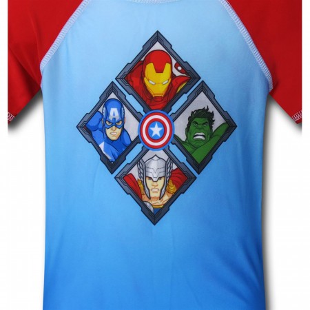 Avengers Heads Kids Rash Guard