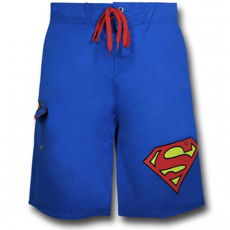 Superman Symbol Royal Blue Board Shorts