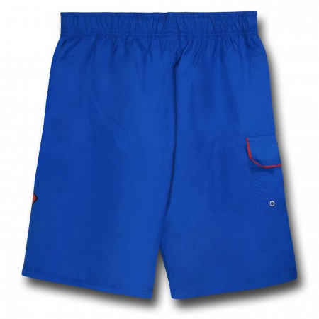 Superman Symbol Royal Blue Board Shorts