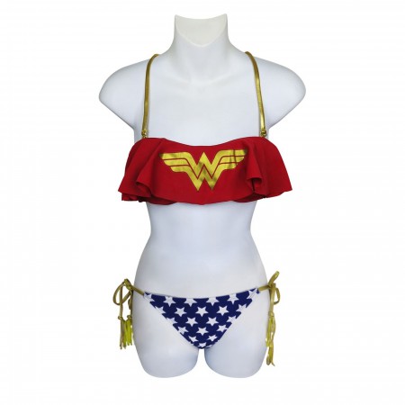 Wonder Woman Cami Ruffle Bikini
