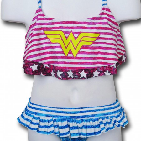 Wonder Woman Cami Skirted Girls Bikini
