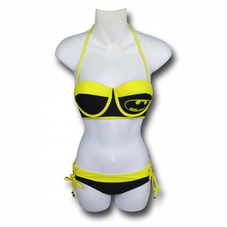 Batman Lace-Up Bustier Bikini