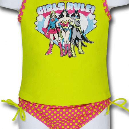 DC Girls Rule Tank Top Swimsuit Set
