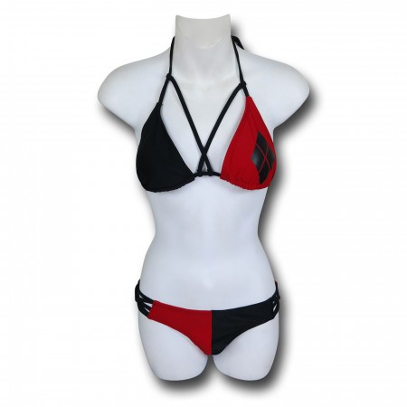 Harley Quinn Cross Front Triangle Bikini