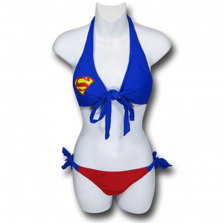 Supergirl Wrap Halter Bikini