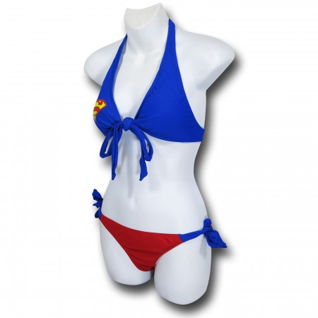 Supergirl Wrap Halter Bikini