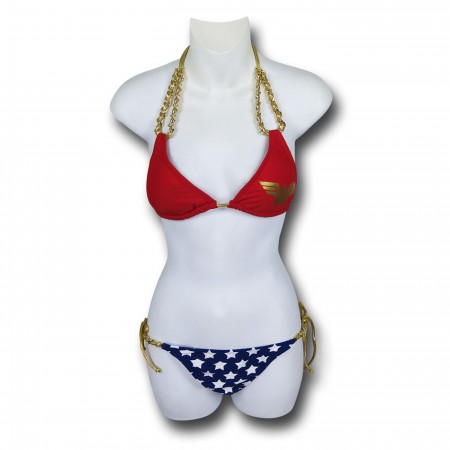 Wonder Woman Chain Triangle Bikini