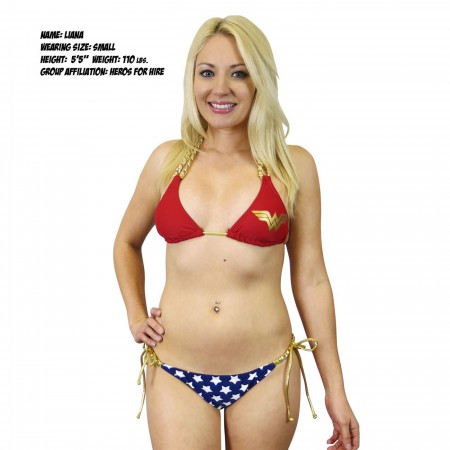 Wonder Woman Chain Triangle Bikini