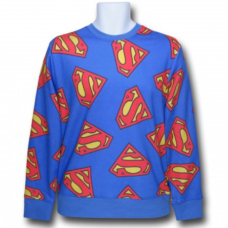 Superman Symbol Jumble Sweater