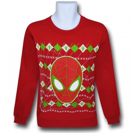 Spiderman Face "Christmas Sweater" Sweatshirt