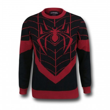 Spiderman Miles Morales Men's Costume Knit Sweater