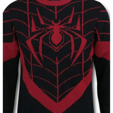 Spiderman Miles Morales Men's Costume Knit Sweater