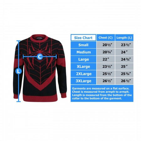 Spiderman Miles Morales Men's Costume Knit Sweater