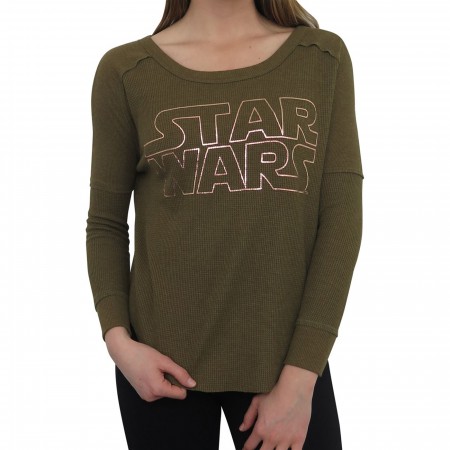 Star Wars Rose Gold Logo Women's Thermal Shirt