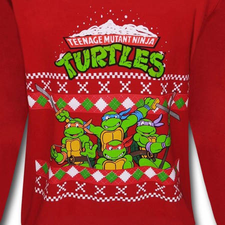 TMNT Group Red "Christmas Sweater" Sweatshirt