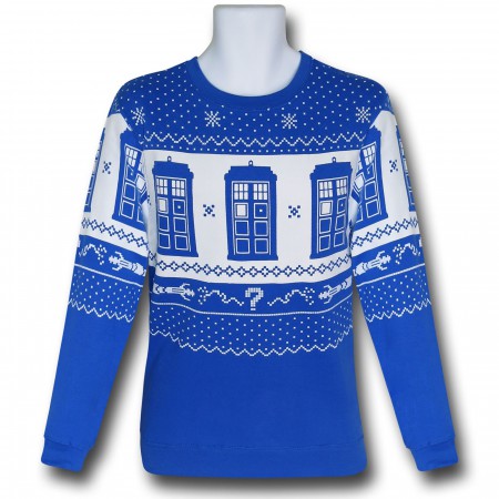 Doctor Who Tardis "Christmas Sweater" Sweatshirt