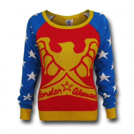 Wonder Woman Star Sleeve Women's Sweater