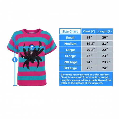 Spiderman Sequin Symbol Women's Sweater